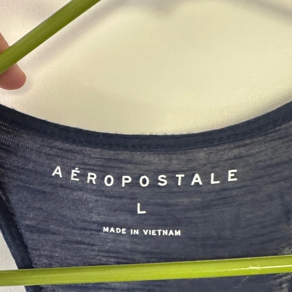 Aeropostale Dark Blue Lace-Trimmed Tank Top / M28 - Picture 4 of 4